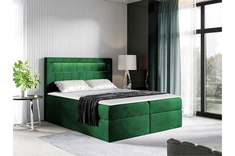 Boisdale Kontinentalseng 160x200 cm - Mørkegrønn - Møbler - Senger - Kontinentalsenger