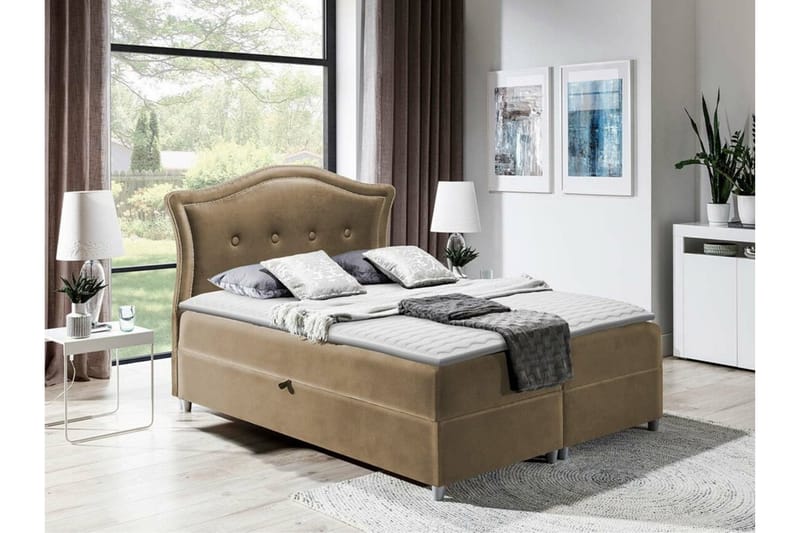 Boisdale Kontinentalseng 180x200 cm - Brun/Beige - Møbler - Senger - Kontinentalsenger