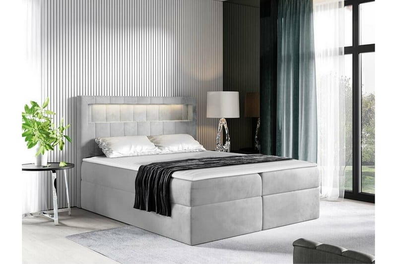 Boisdale Kontinentalseng 180x200 cm - Lysegrå - Møbler - Senger - Kontinentalsenger