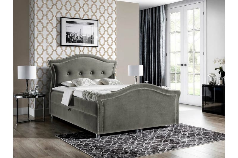 Boisdale Kontinentalseng 180x200 cm - Mørkegrå - Møbler - Senger - Kontinentalsenger