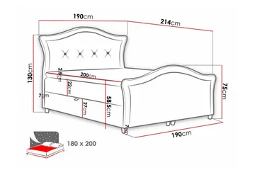 Boisdale Kontinentalseng 180x200 cm - Møbler - Senger - Kontinentalsenger