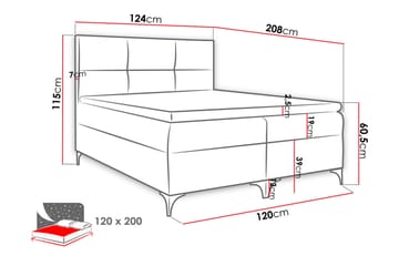Boksta Kontinentalseng 120x200 cm - Møbler - Senger - Kontinentalsenger
