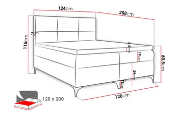 Boksta Kontinentalseng 120x200 cm - Møbler - Senger - Kontinentalsenger