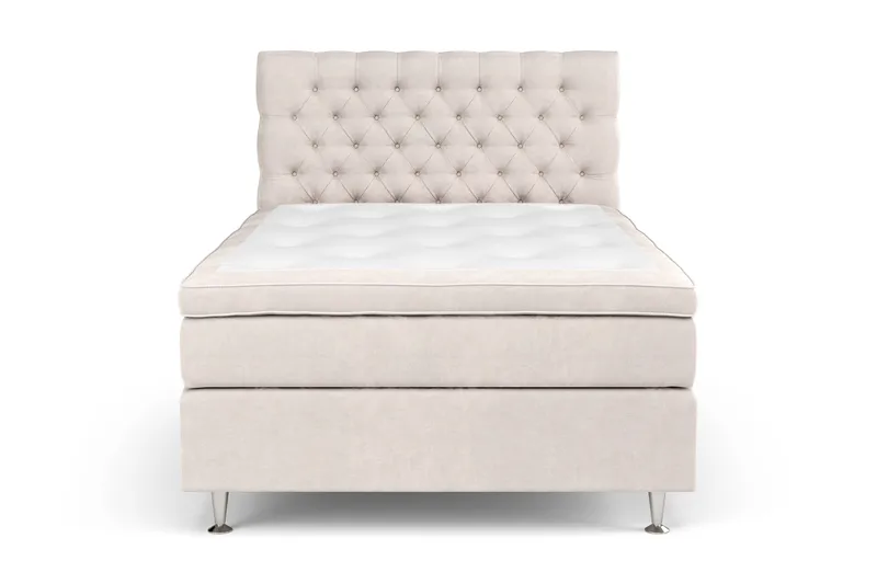 Celine Komplett Sengpakke 140x200 cm, Beige / Fløyel