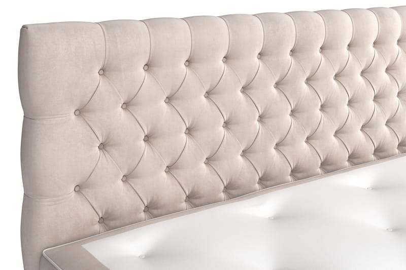 Celine Komplett Sengpakke 180x200 cm - Beige / Fløyel - Møbler - Senger - Kontinentalsenger