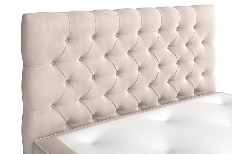 Celine Kontinentalseng 120x200 cm - Beige/Fløyel - Møbler - Senger - Kontinentalsenger