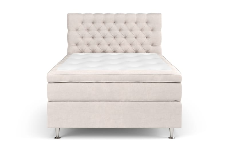 Celine Kontinentalseng 120x200 cm - Beige/Fløyel - Møbler - Senger - Kontinentalsenger