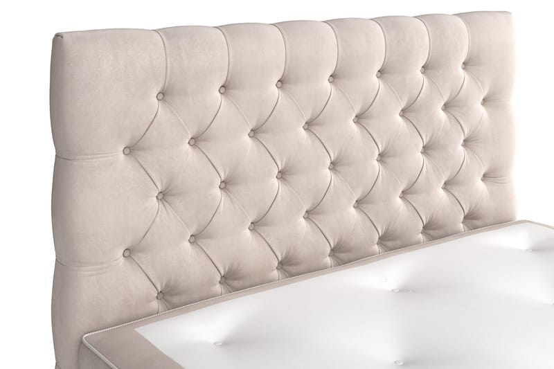 Celine Kontinentalseng 120x200 cm - Beige/Fløyel - Møbler - Senger - Kontinentalsenger