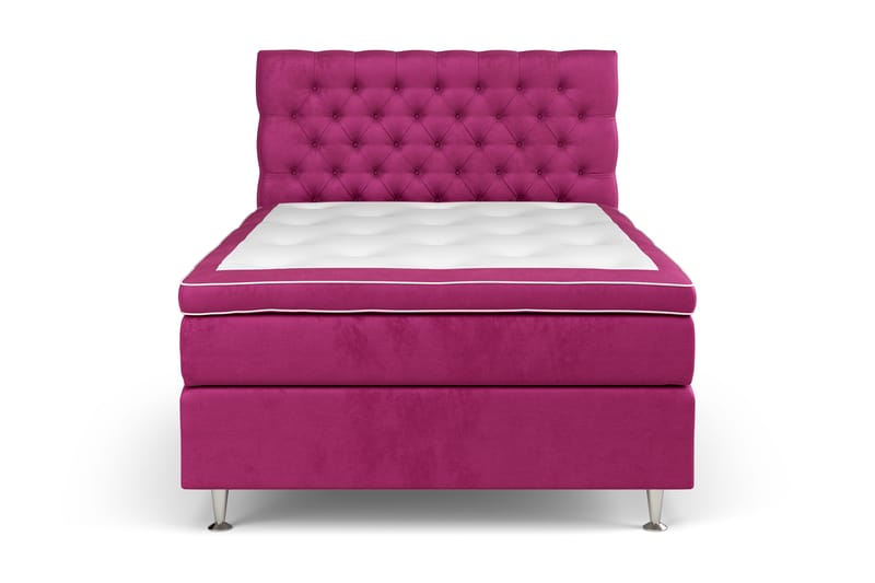 Celine Kontinentalseng 120x200 cm - Rosa/Fløyel - Møbler - Senger - Komplett sengepakke