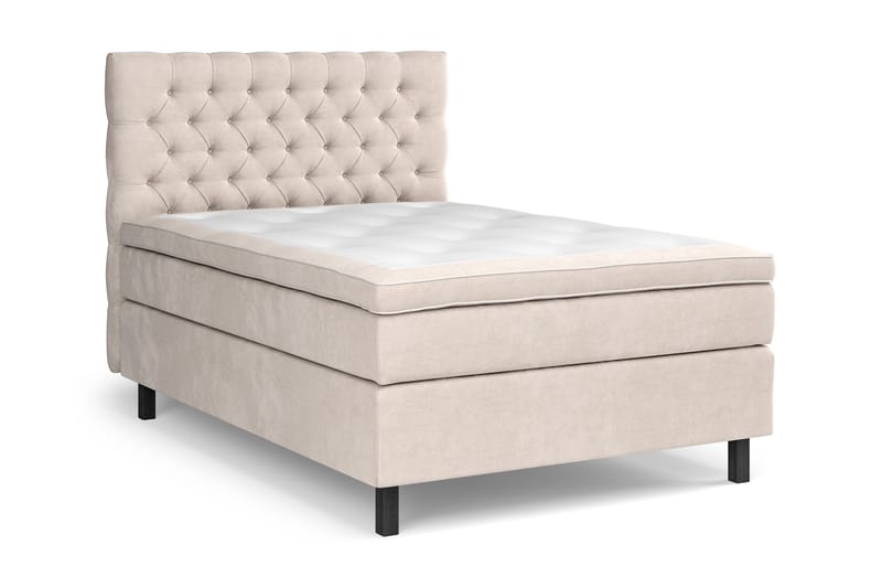 Celine Kontinentalseng 140x200 cm - Beige/Fløyel - Møbler - Senger - Kontinentalsenger