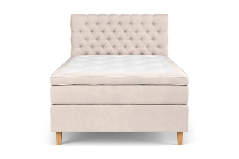 Celine Kontinentalseng 140x200 cm - Beige/Fløyel - Møbler - Senger - Kontinentalsenger