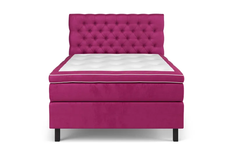 Celine Kontinentalseng 140x200 cm - Rosa/Fløyel - Møbler - Senger - Kontinentalsenger