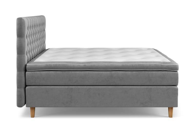 Celine Kontinentalseng 160x200 cm - Grå/Fløyel - Møbler - Senger - Kontinentalsenger
