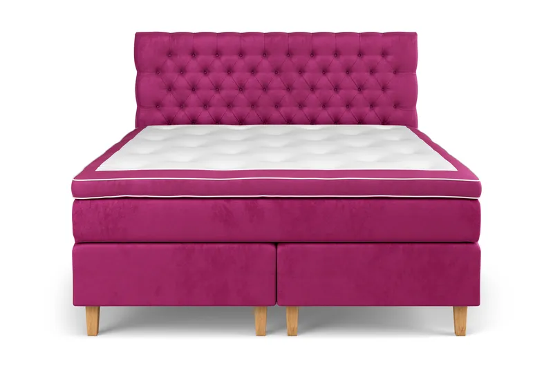 Celine Kontinentalseng 160x200 cm - Rosa/Fløyel - Møbler - Senger - Kontinentalsenger