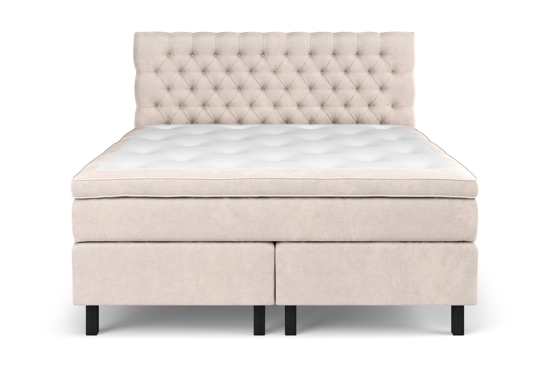 Celine Kontinentalseng 180x200 cm - Beige/Fløyel - Møbler - Senger - Komplett sengepakke