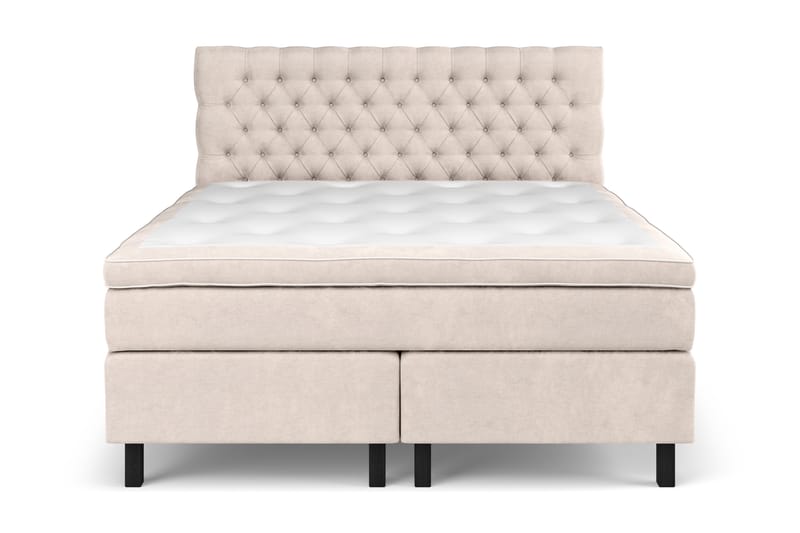 Celine Kontinentalseng 180x200 cm - Beige/Fløyel - Møbler - Senger - Komplett sengepakke