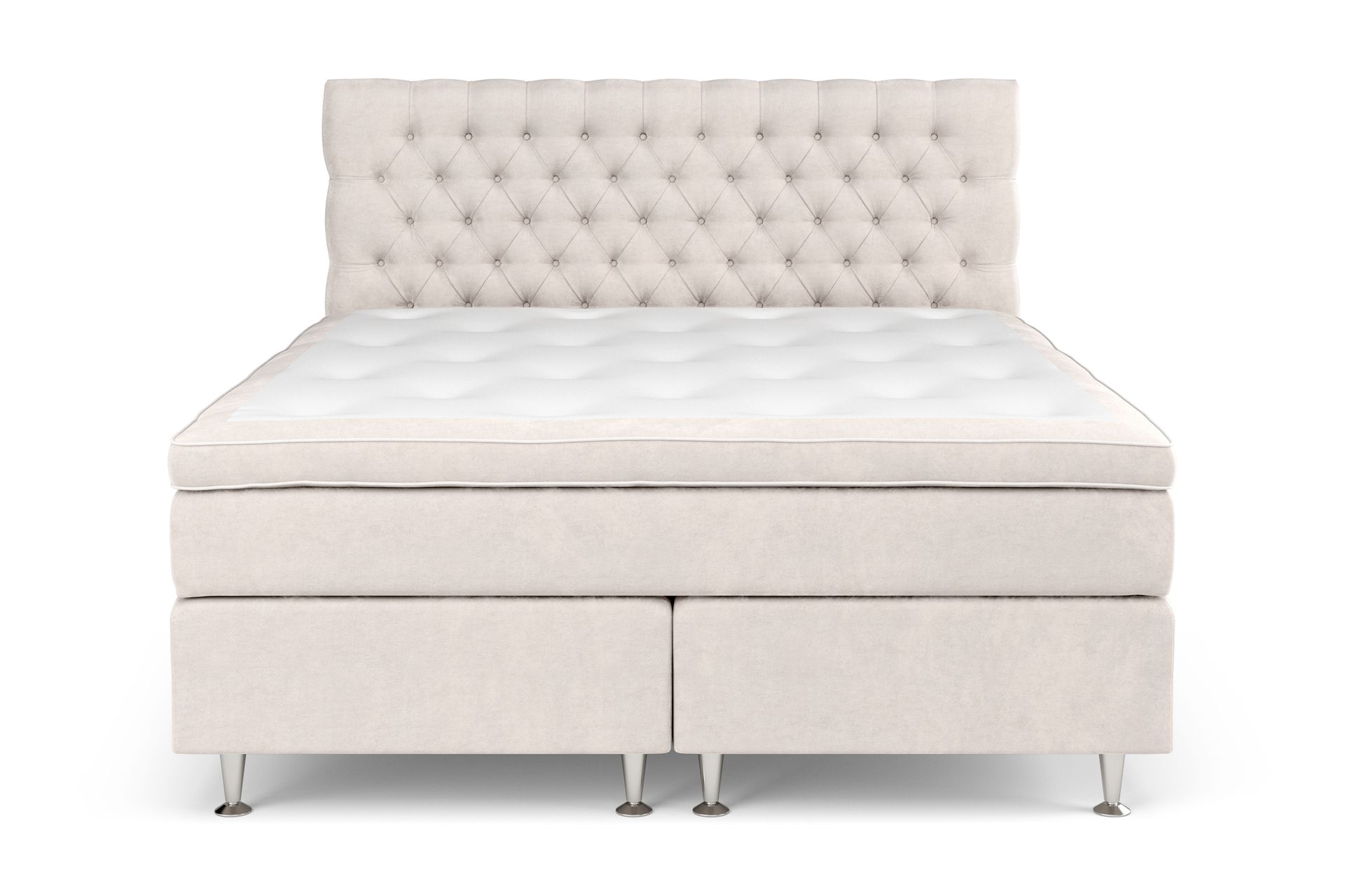 Celine Kontinentalseng 180x200 cm - Beige/Fløyel - Møbler - Senger - Komplett sengepakke
