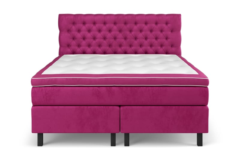 Celine Kontinentalseng 180x200 cm - Rosa/Fløyel - Møbler - Senger - Komplett sengepakke