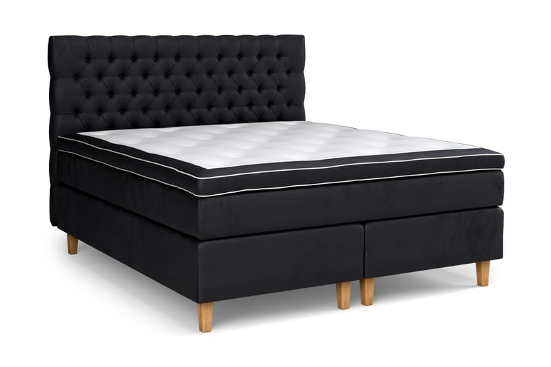 Celine Kontinentalseng 180x200 cm - Svart/Fløyel - Møbler - Senger - Kontinentalsenger