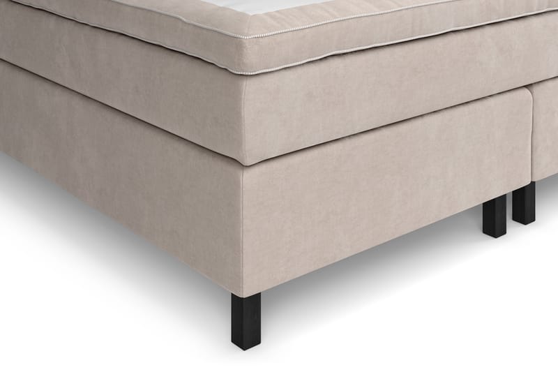 Celine Kontinentalseng 210x210 cm - Beige/Fløyel - Møbler - Senger - Komplett sengepakke