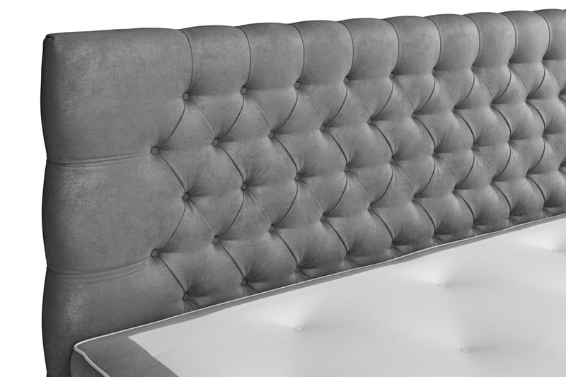 Celine Kontinentalseng 210x210 cm - Grå/Fløyel - Møbler - Senger - Kontinentalsenger