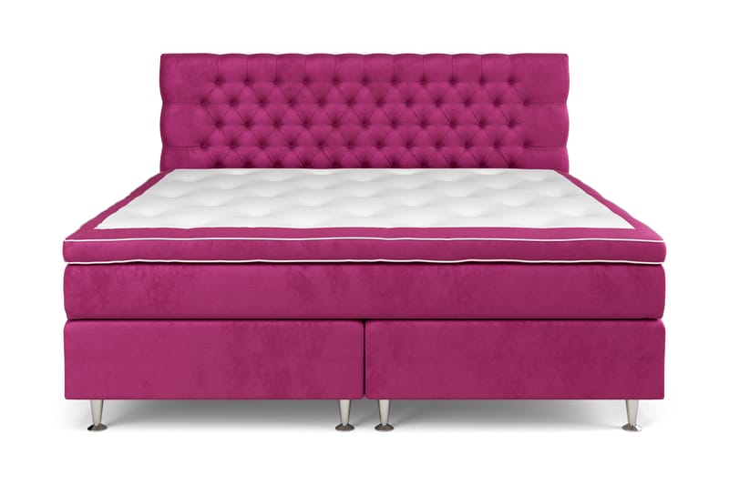 Celine Kontinentalseng 210x210 cm - Rosa/Fløyel - Møbler - Senger - Kontinentalsenger
