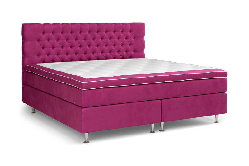 Celine Kontinentalseng 210x210 cm - Rosa/Fløyel - Møbler - Senger - Kontinentalsenger