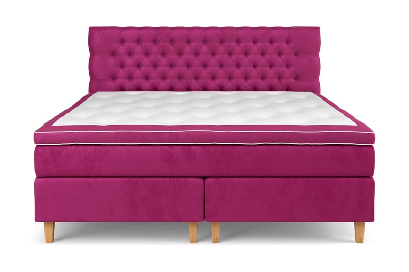 Celine Kontinentalseng 210x210 cm - Rosa/Fløyel - Møbler - Senger - Kontinentalsenger