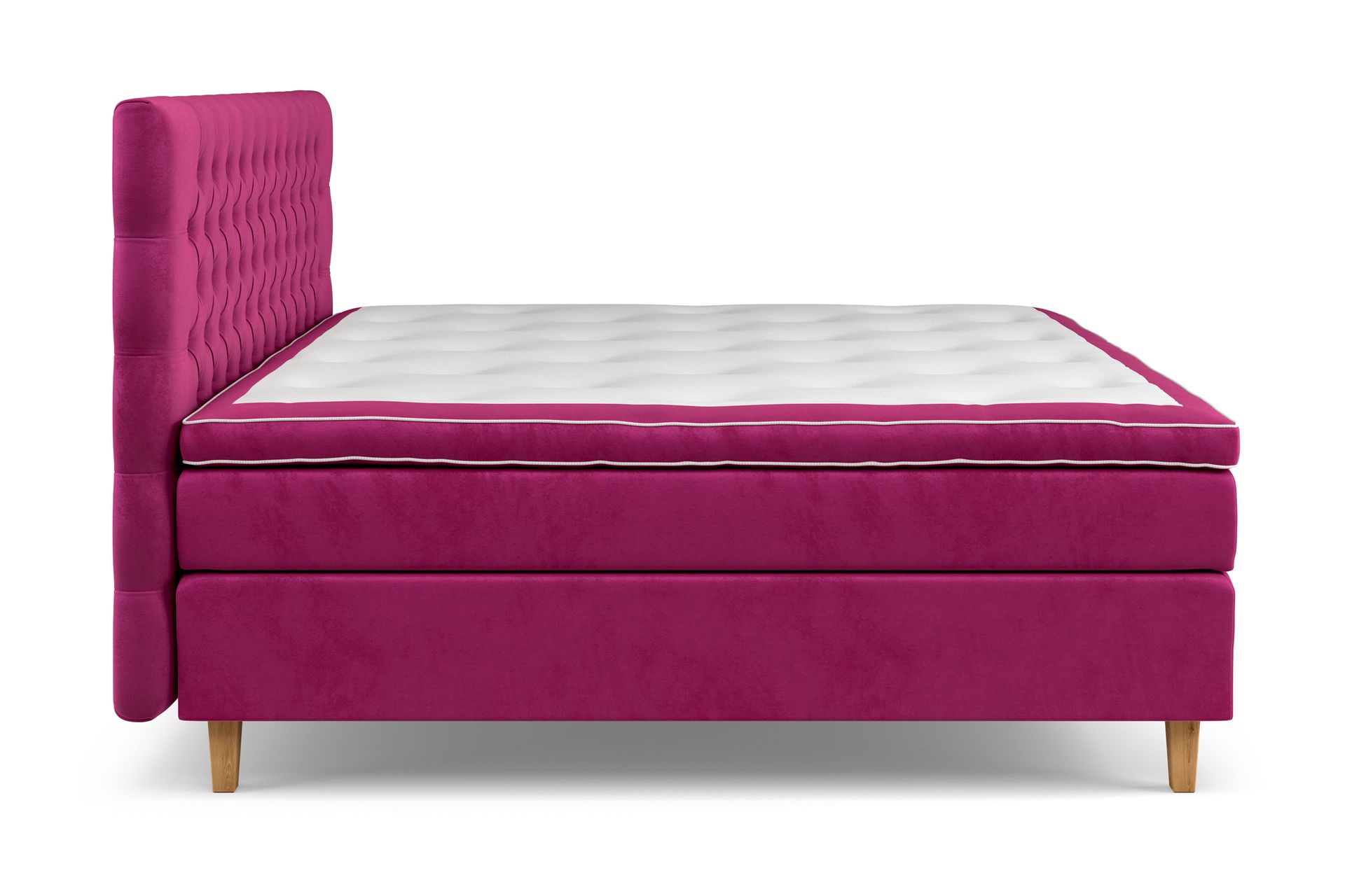 Celine Kontinentalseng 210x210 cm - Rosa/Fløyel - Møbler - Senger - Kontinentalsenger