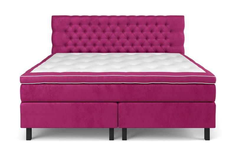 Celine Kontinentalseng 210x210 cm - Rosa/Fløyel - Møbler - Senger - Kontinentalsenger