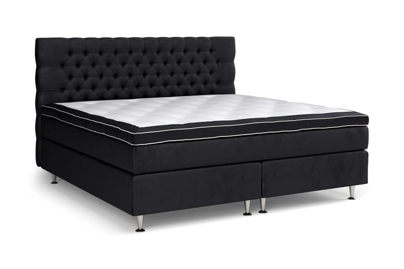 Celine Kontinentalseng 210x210 cm - Svart/Fløyel - Møbler - Senger - Kontinentalsenger