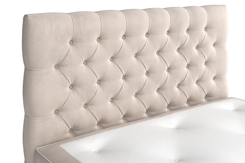 Celine Sengepakke 120x200 cm - Beige/Fløyel - Møbler - Senger - Kontinentalsenger