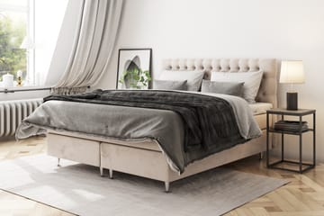 Celine Sengepakke 120x200 cm - Beige/Fløyel - Møbler - Senger - Komplett sengepakke