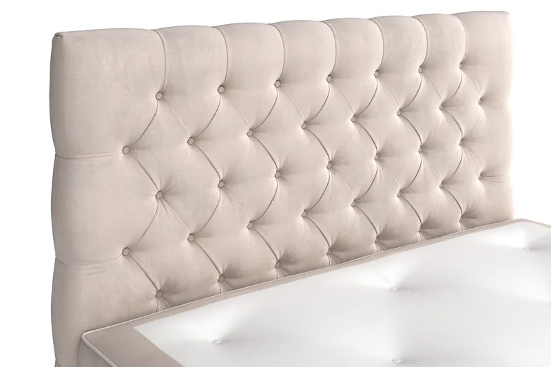 Celine Sengepakke 120x200 cm - Beige/Fløyel - Møbler - Senger - Kontinentalsenger