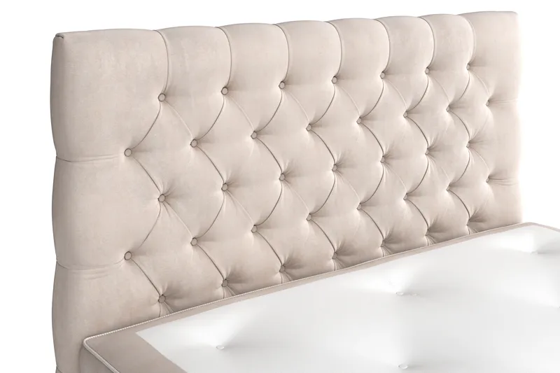 Celine Sengepakke 140x200 cm - Beige/Fløyel - Møbler - Senger - Kontinentalsenger