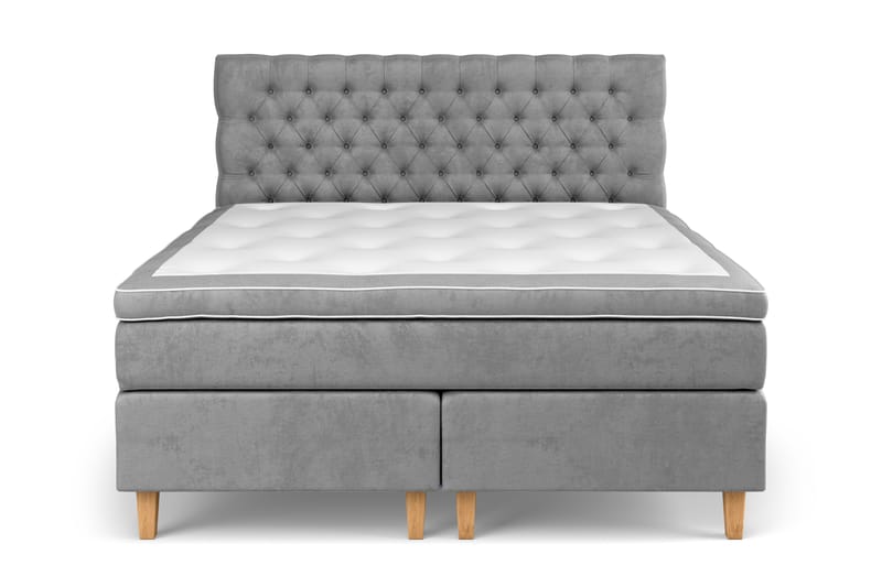 Celine Sengepakke 160x200 cm, Grå/Fløyel