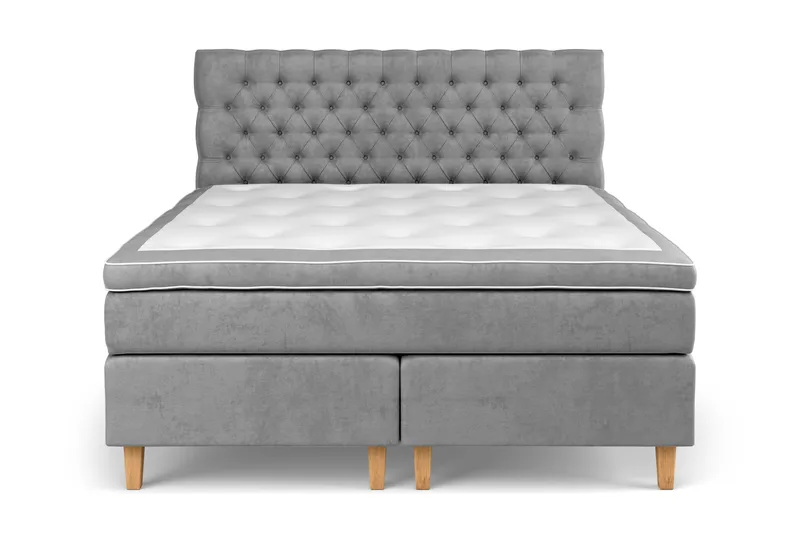 Celine Sengepakke 160x200 cm - Grå/Fløyel - Møbler - Senger - Kontinentalsenger