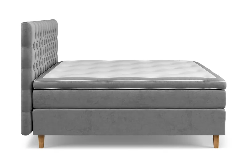 Celine Sengepakke 160x200 cm - Grå/Fløyel - Møbler - Senger - Kontinentalsenger