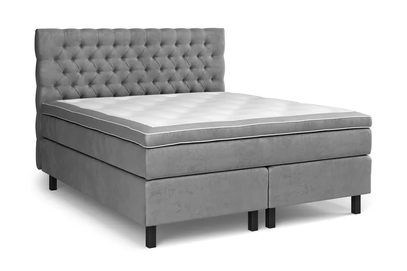Celine Sengepakke 160x200 cm - Grå/Fløyel - Møbler - Senger - Kontinentalsenger