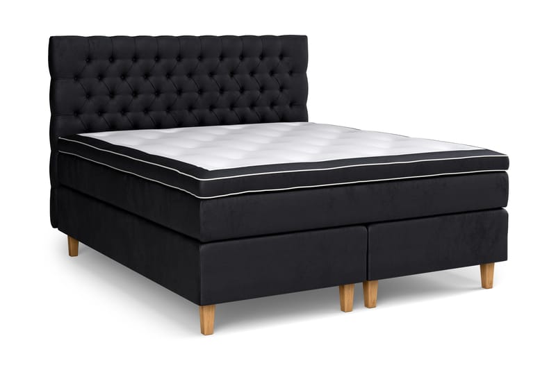 Celine Sengepakke 180x200 cm - Svart/Fløyel - Møbler - Senger - Kontinentalsenger