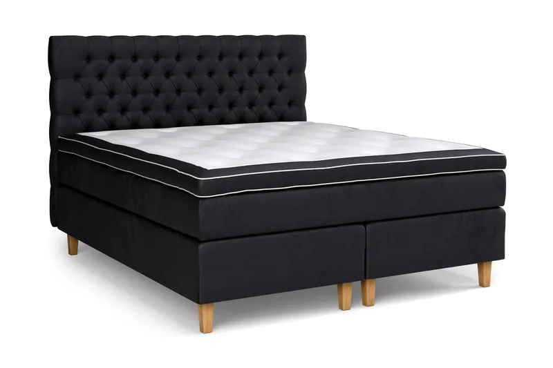 Celine Sengepakke 180x200 cm - Svart/Fløyel - Møbler - Senger - Kontinentalsenger
