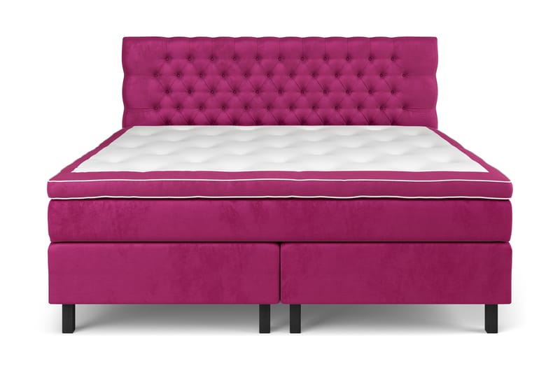 Celine Sengepakke 210x210 cm - Rosa/Fløyel - Møbler - Senger - Kontinentalsenger