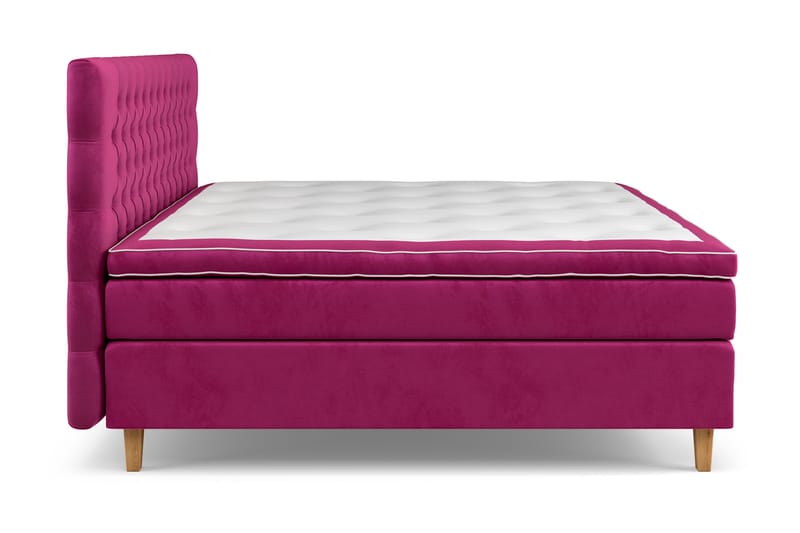 Celine Sengepakke 210x210 cm - Rosa/Fløyel - Møbler - Senger - Kontinentalsenger