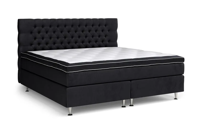 Celine Sengepakke 210x210 cm - Svart/Fløyel - Møbler - Senger - Kontinentalsenger