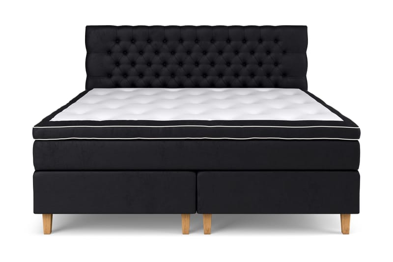 Celine Sengepakke 210x210 cm - Svart/Fløyel - Møbler - Senger - Kontinentalsenger