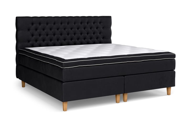 Celine Sengepakke 210x210 cm - Svart/Fløyel - Møbler - Senger - Kontinentalsenger