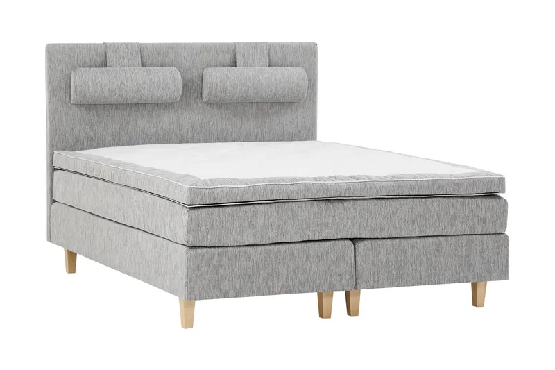 Charleston 180 Kontinentalseng Lysegrå - Møbler - Senger - Kontinentalsenger