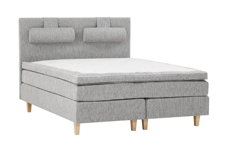 Charleston 180 Kontinentalseng Lysegrå - Møbler - Senger - Kontinentalsenger