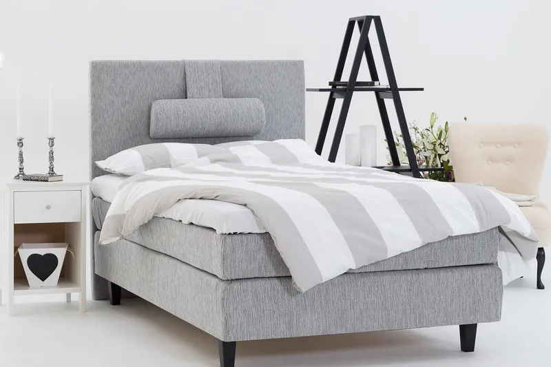 Charleston Kontinentalseng 120x200 - Lysegrå - Møbler - Senger - Kontinentalsenger