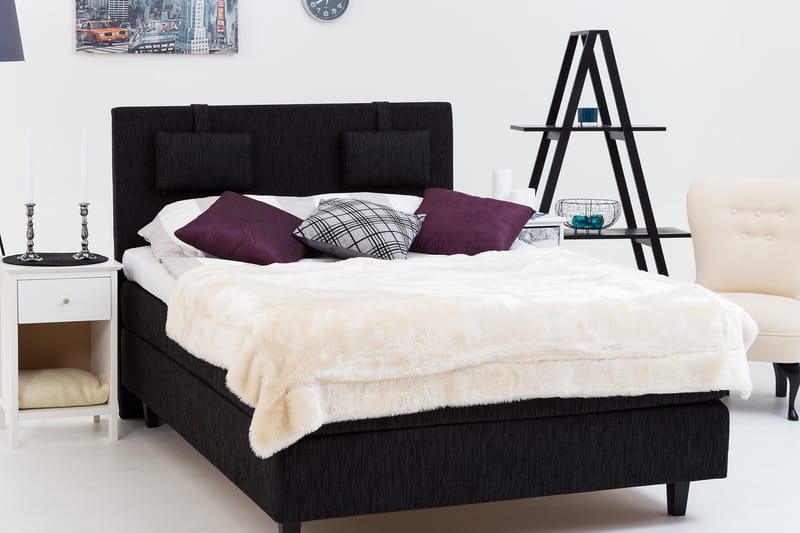 Charleston Kontinentalseng 120x200 - Svart - Møbler - Senger - Kontinentalsenger